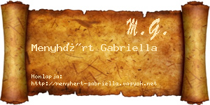 Menyhért Gabriella névjegykártya
